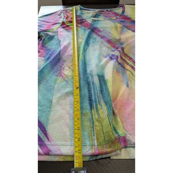 Soft Surroundings Dale Tunic Top 3X Splash Artsy Paint Long Sleeve Stretch - Picture 9 of 9